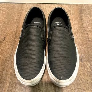 Black Leather Vans